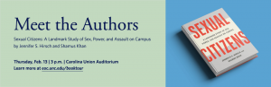 Web header: Meet the Authors, Sexual Citizens: A Landmark Study of Sex, Power and Assault on Campus.